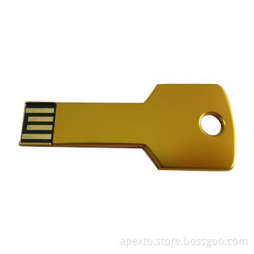 Metal Key-shaped USB Disks with 8GB or 16GB Memory Capacity Range, Customized Logo Welcomed